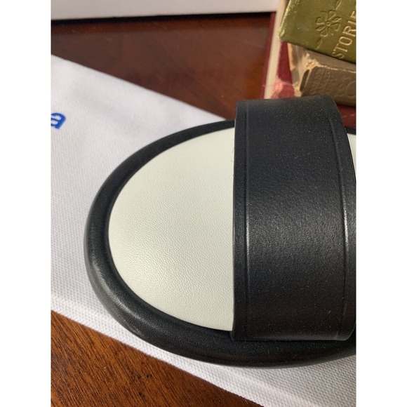 Proenza Schouler Sandals Black Leather Pipe Size 36 Chunky Flat Buckle 695 MSRP - Picture 4 of 14